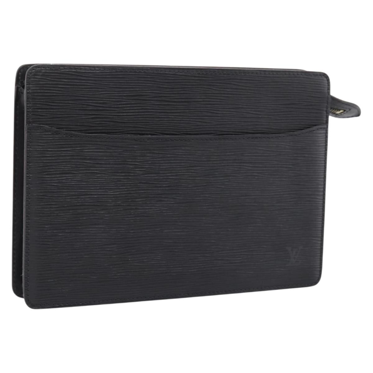 LOUIS VUITTON Epi Pochette Homme Clutch Bag Black M52522 LV Auth 203818A