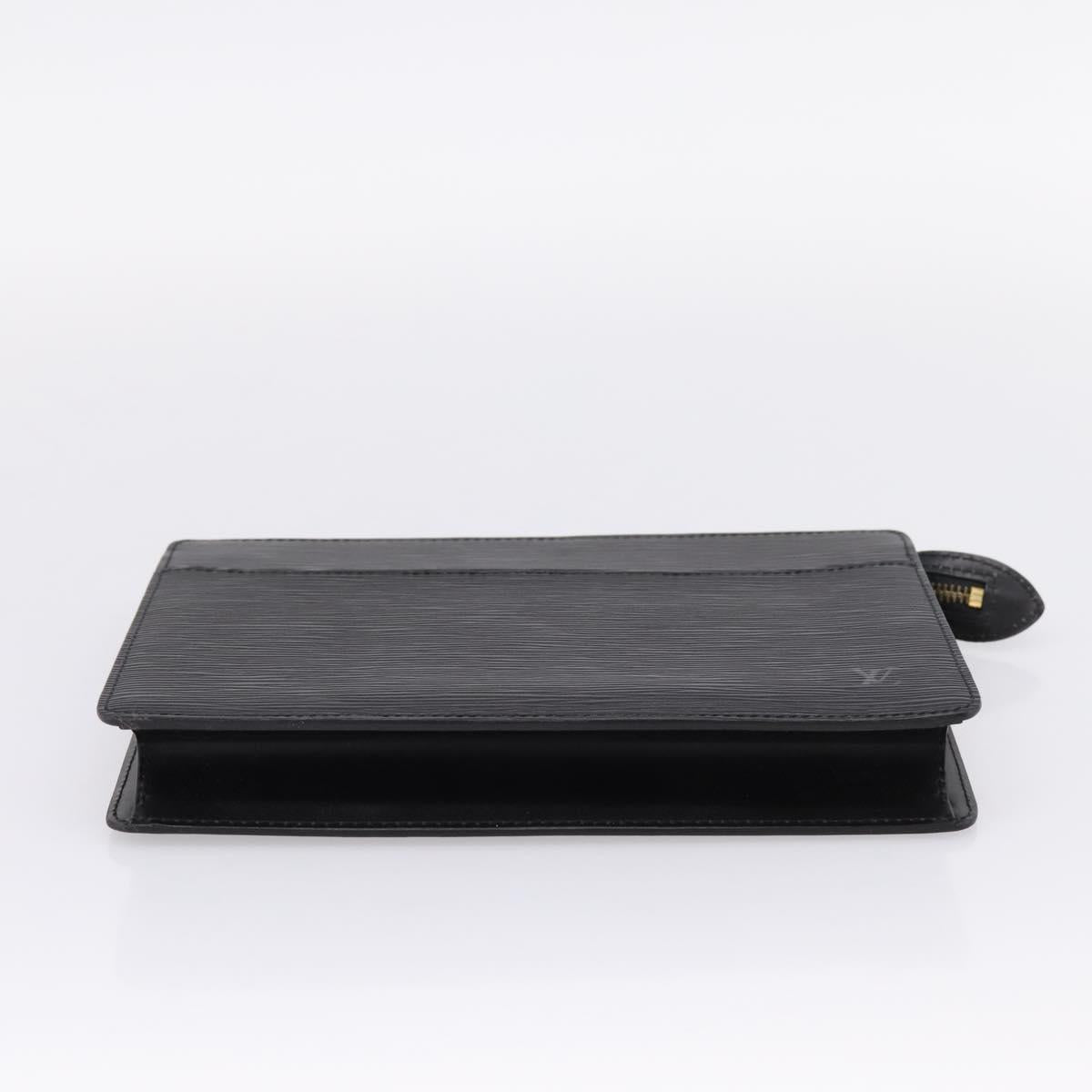 LOUIS VUITTON Epi Pochette Homme Clutch Bag Black M52522 LV Auth 203818A