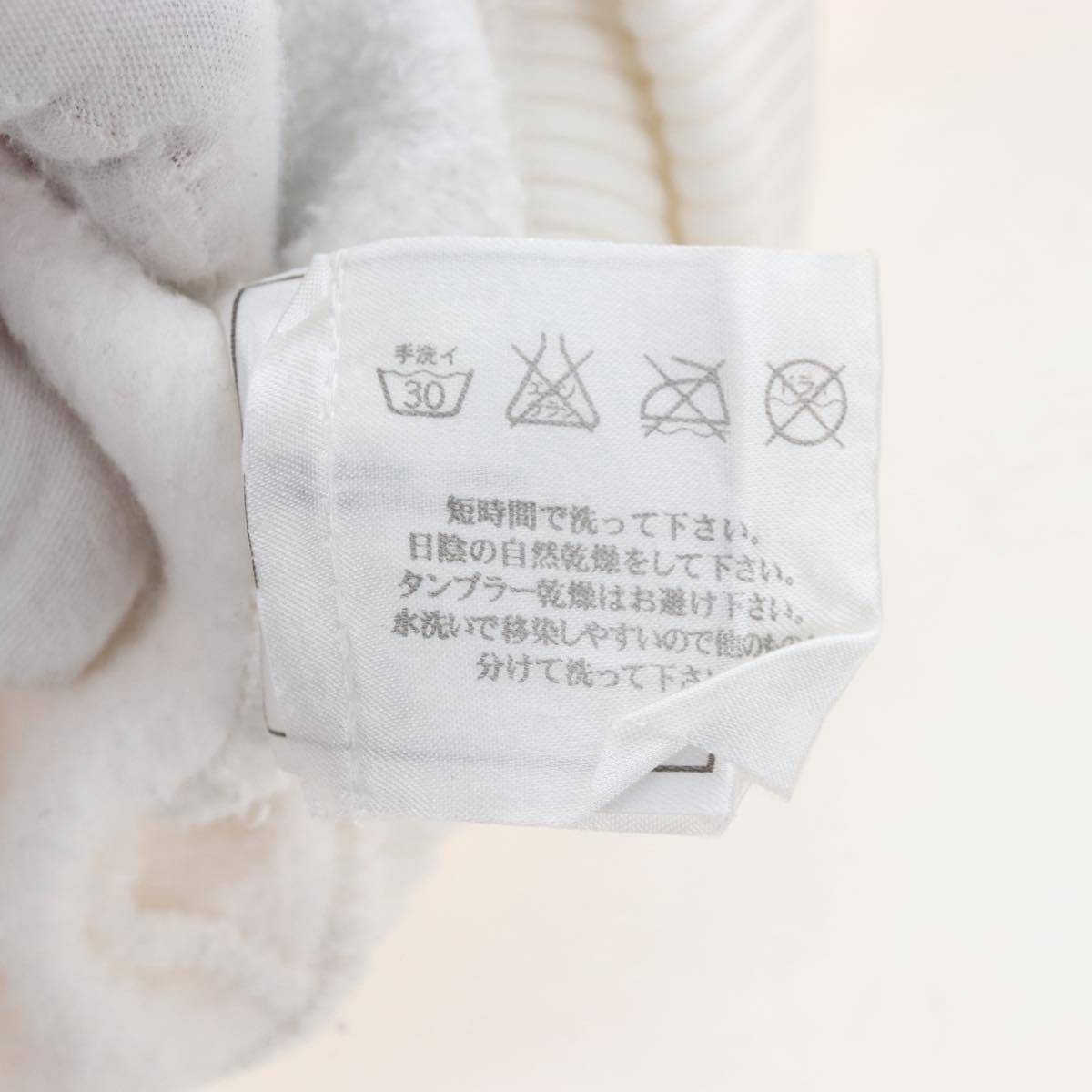 CHANEL Mademoiselle Sweat Cotton 42 White CC Auth 203821V
