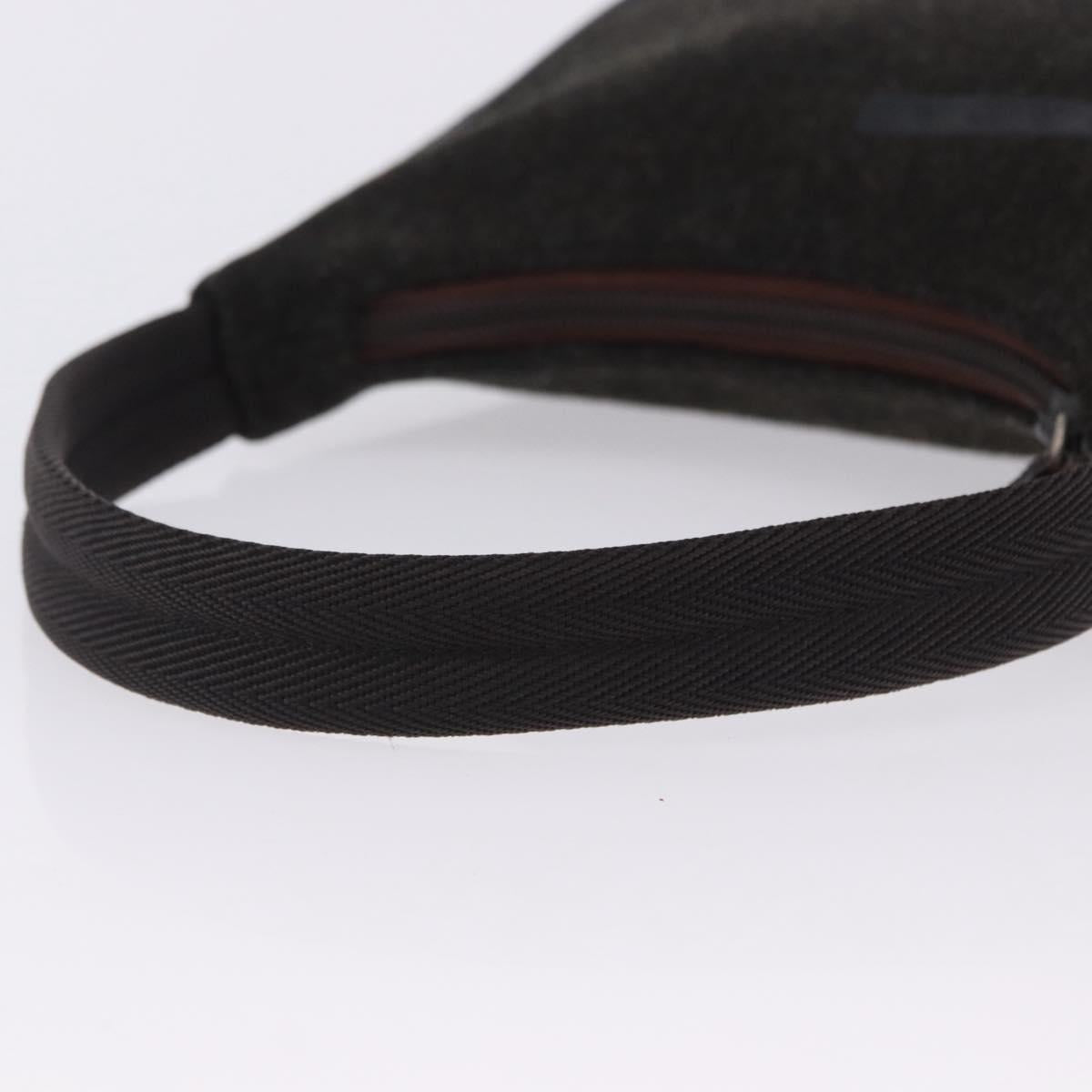 PRADA PRADA Sports Accessory Pouch Canvas Wool Black Auth 203830A