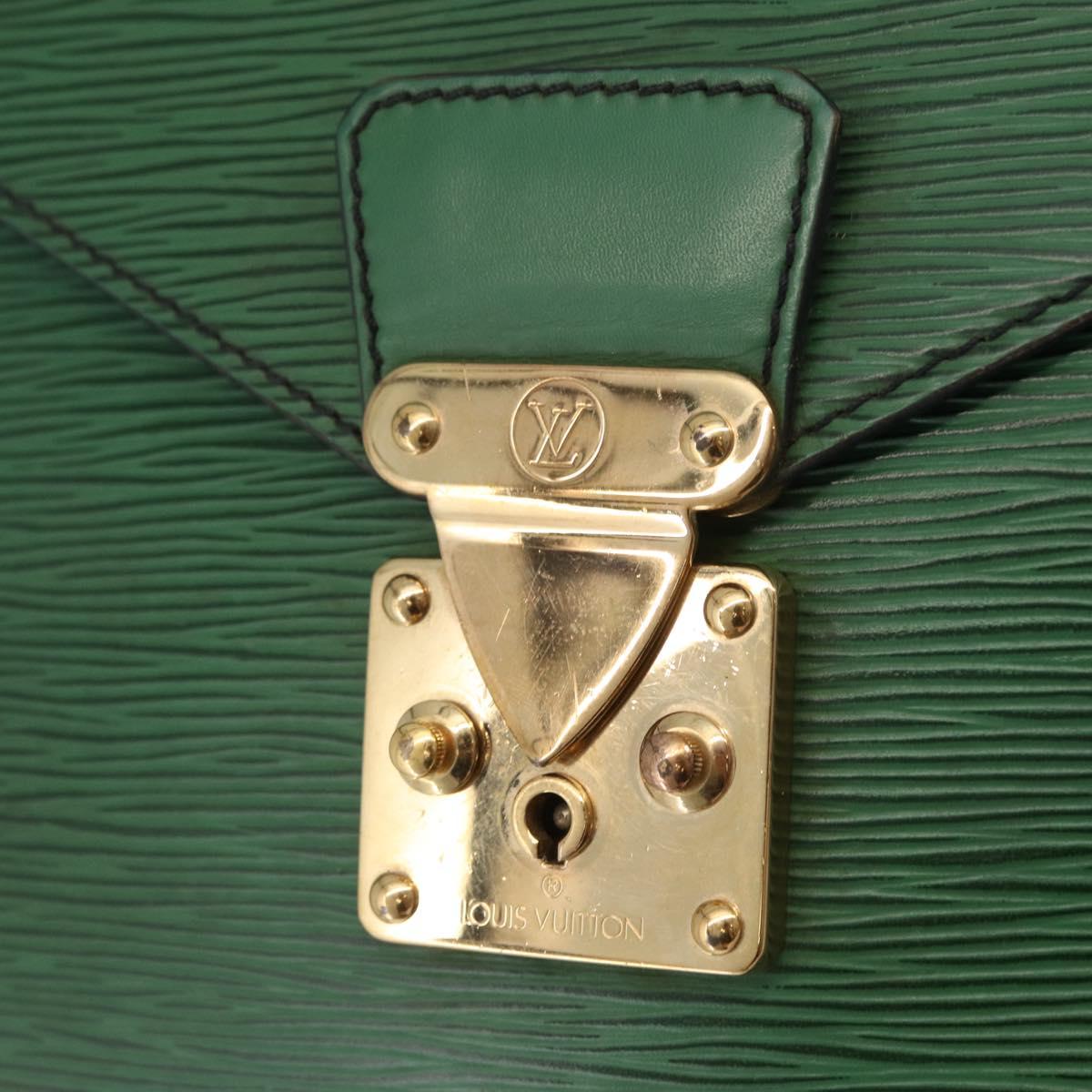 LOUIS VUITTON Epi Serviette Conseiller Briefcase Green M54424 LV Auth 203837