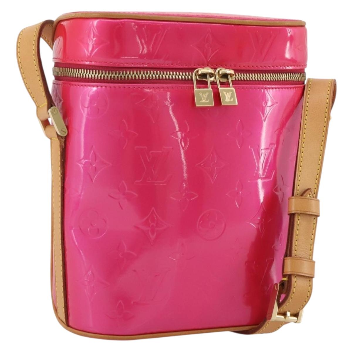 LOUIS VUITTON Monogram Vernis Sullivan Vertical Fuchsia Pink M91259 Auth 203839V