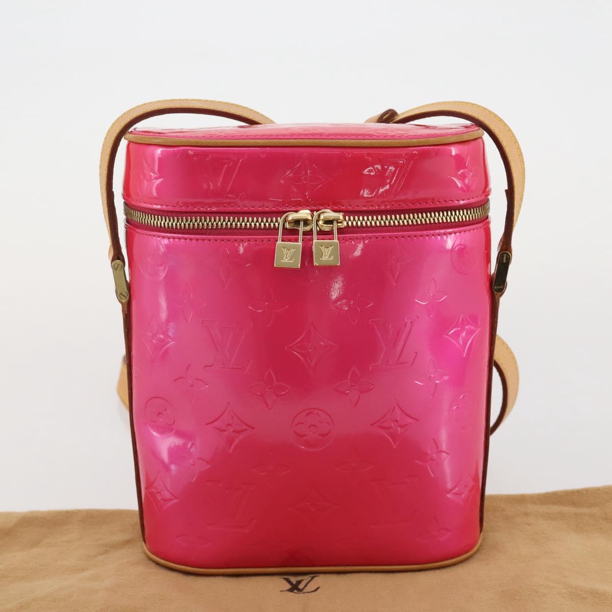 LOUIS VUITTON Monogram Vernis Sullivan Vertical Fuchsia Pink M91259 Auth 203839V