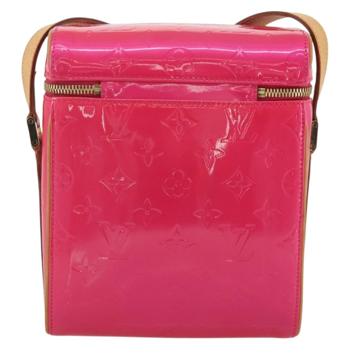 LOUIS VUITTON Monogram Vernis Sullivan Vertical Fuchsia Pink M91259 Auth 203839V