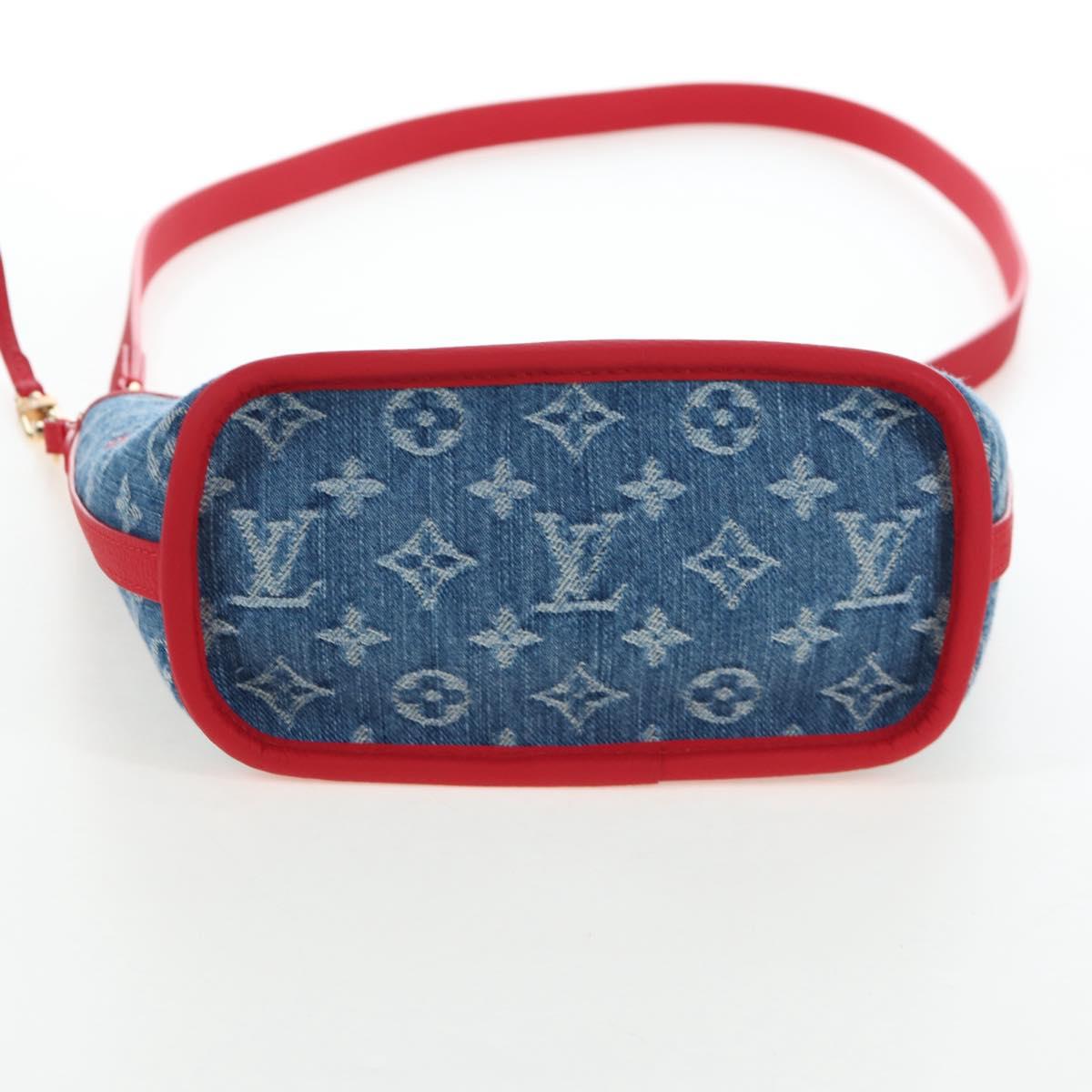 LOUIS VUITTON Monogram denim Neverful Inside Out Bag Blue M14997 Auth 203843SM