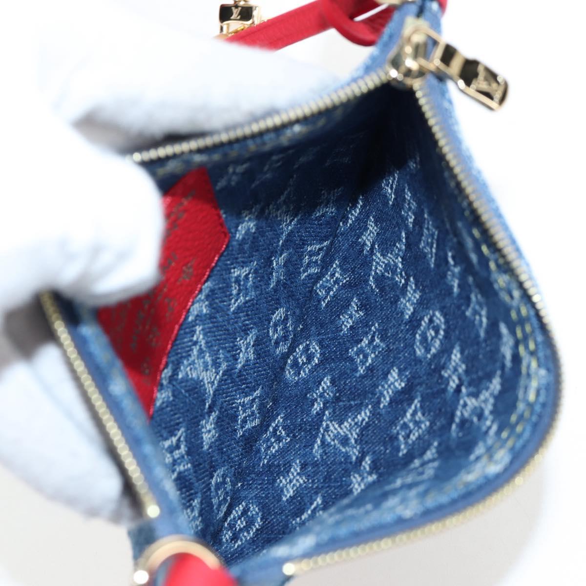 LOUIS VUITTON Monogram denim Neverful Inside Out Bag Blue M14997 Auth 203843SM