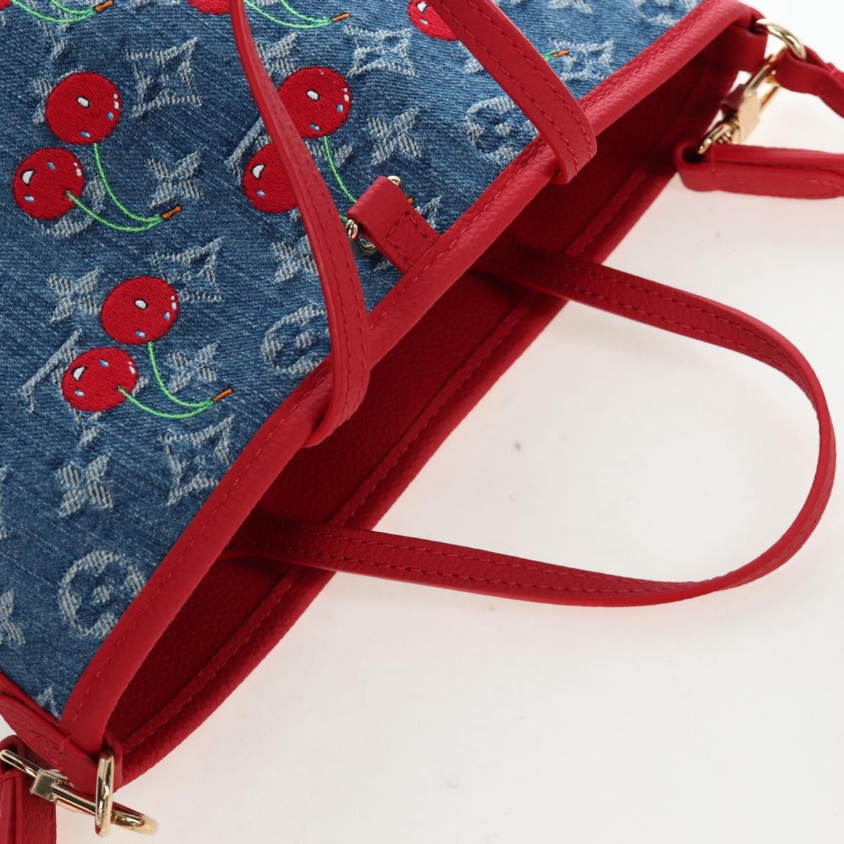 LOUIS VUITTON Monogram denim Neverful Inside Out Bag Blue M14997 Auth 203843SM