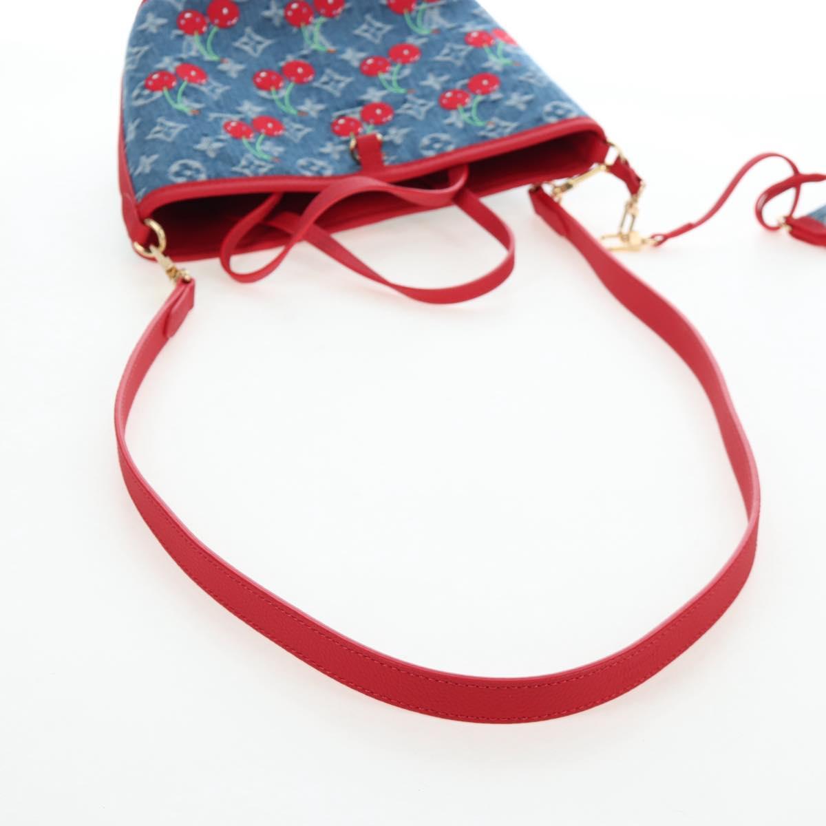 LOUIS VUITTON Monogram denim Neverful Inside Out Bag Blue M14997 Auth 203843SM