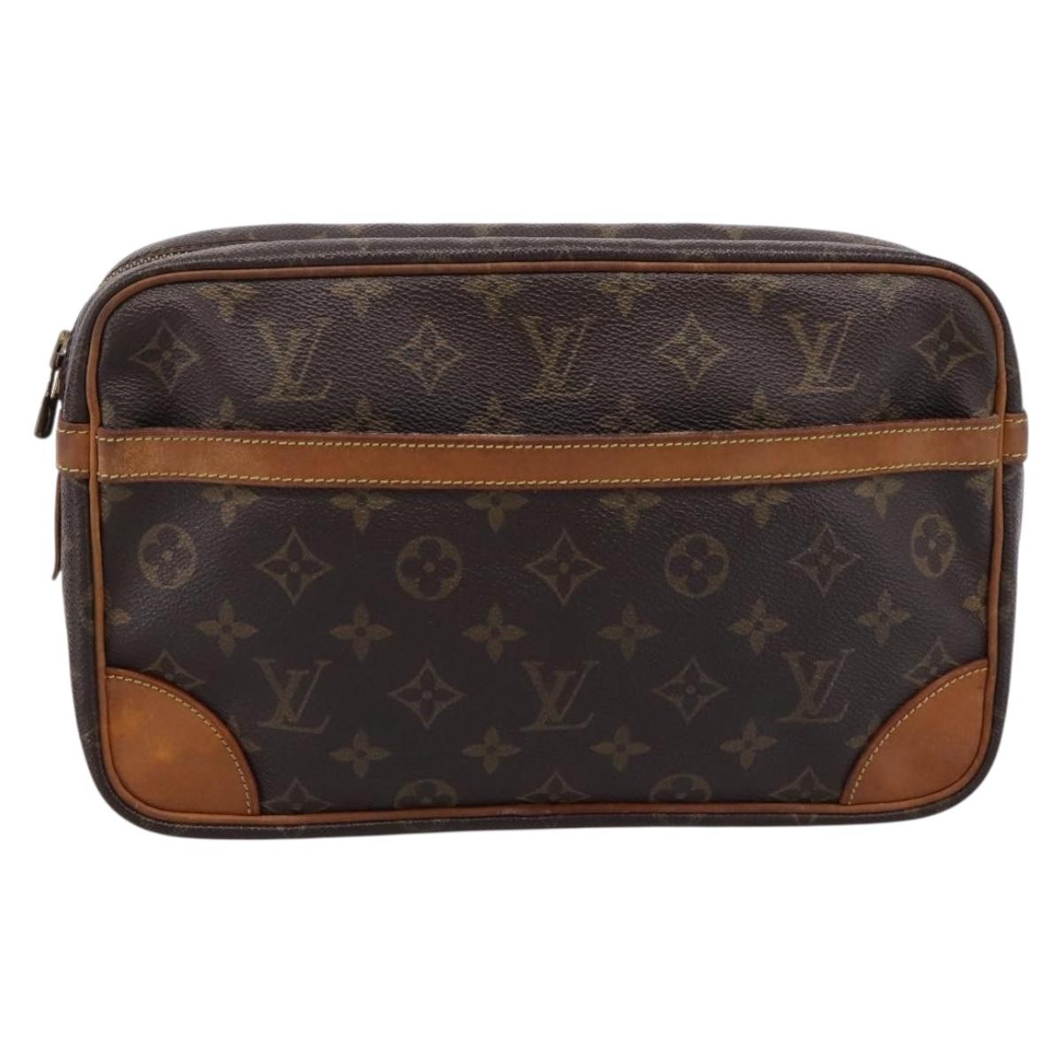 LOUIS VUITTON Monogram Compiegne 28 Clutch Bag M51845 LV Auth 203850