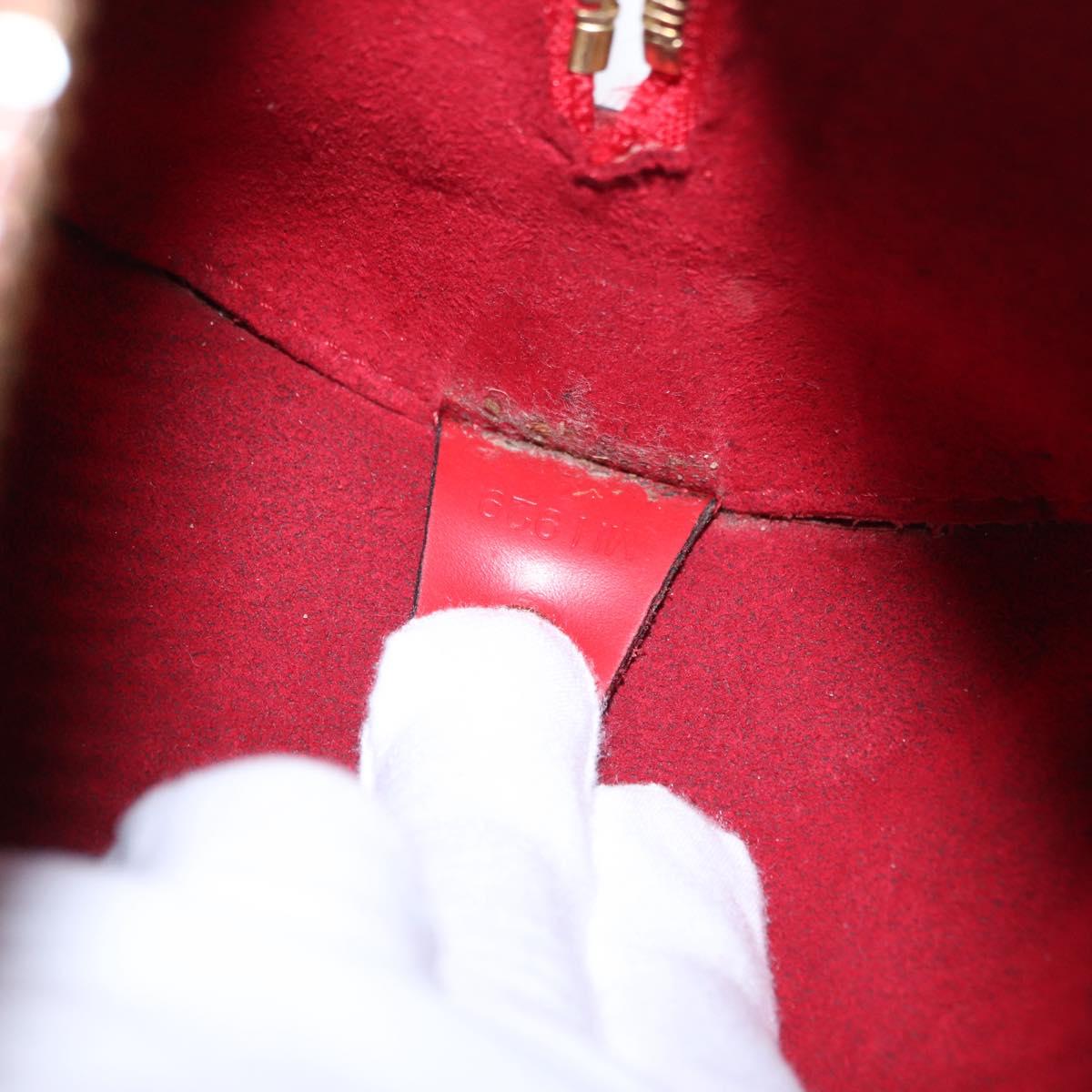 LOUIS VUITTON Epi Soufflot Hand Bag Red M52227 LV Auth 203851V