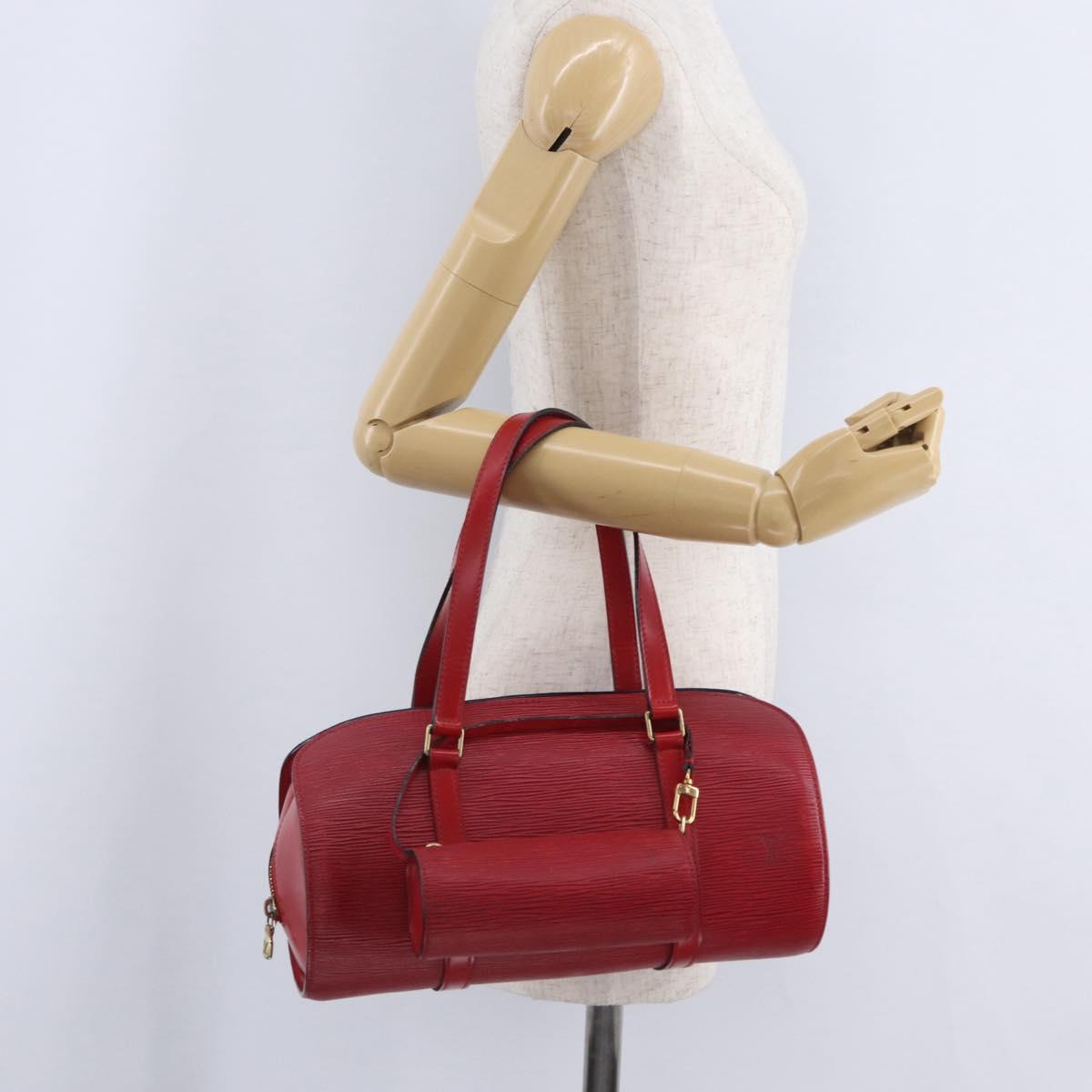 LOUIS VUITTON Epi Soufflot Hand Bag Red M52227 LV Auth 203851V