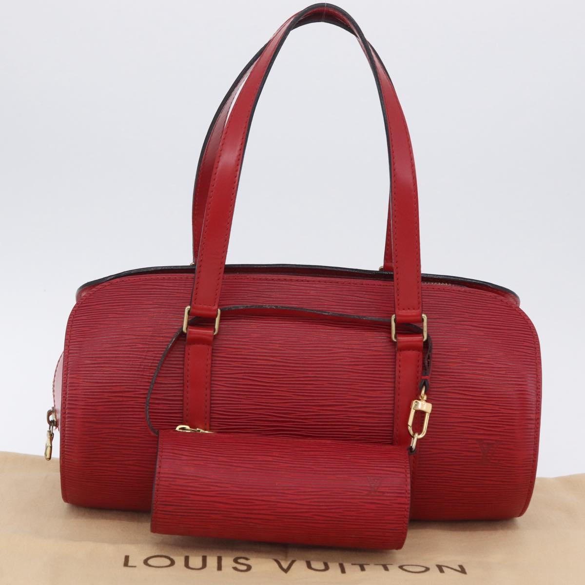 LOUIS VUITTON Epi Soufflot Hand Bag Red M52227 LV Auth 203851V