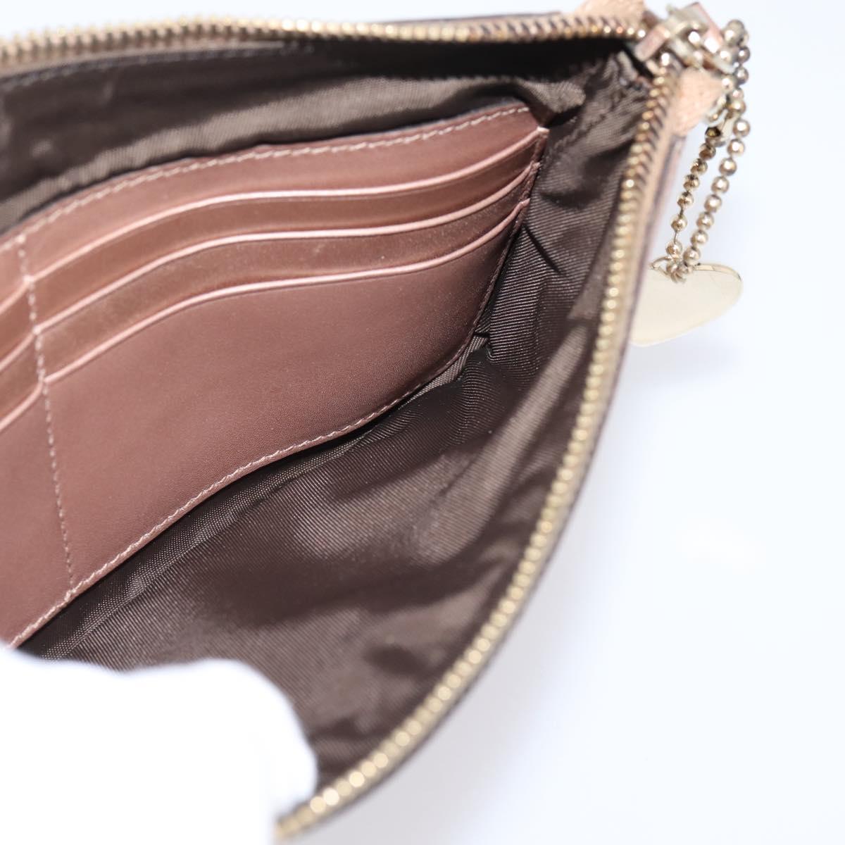 GUCCI GuccissimaGG Pouch Leather Pink Gold Tone 224073 Auth 203852A
