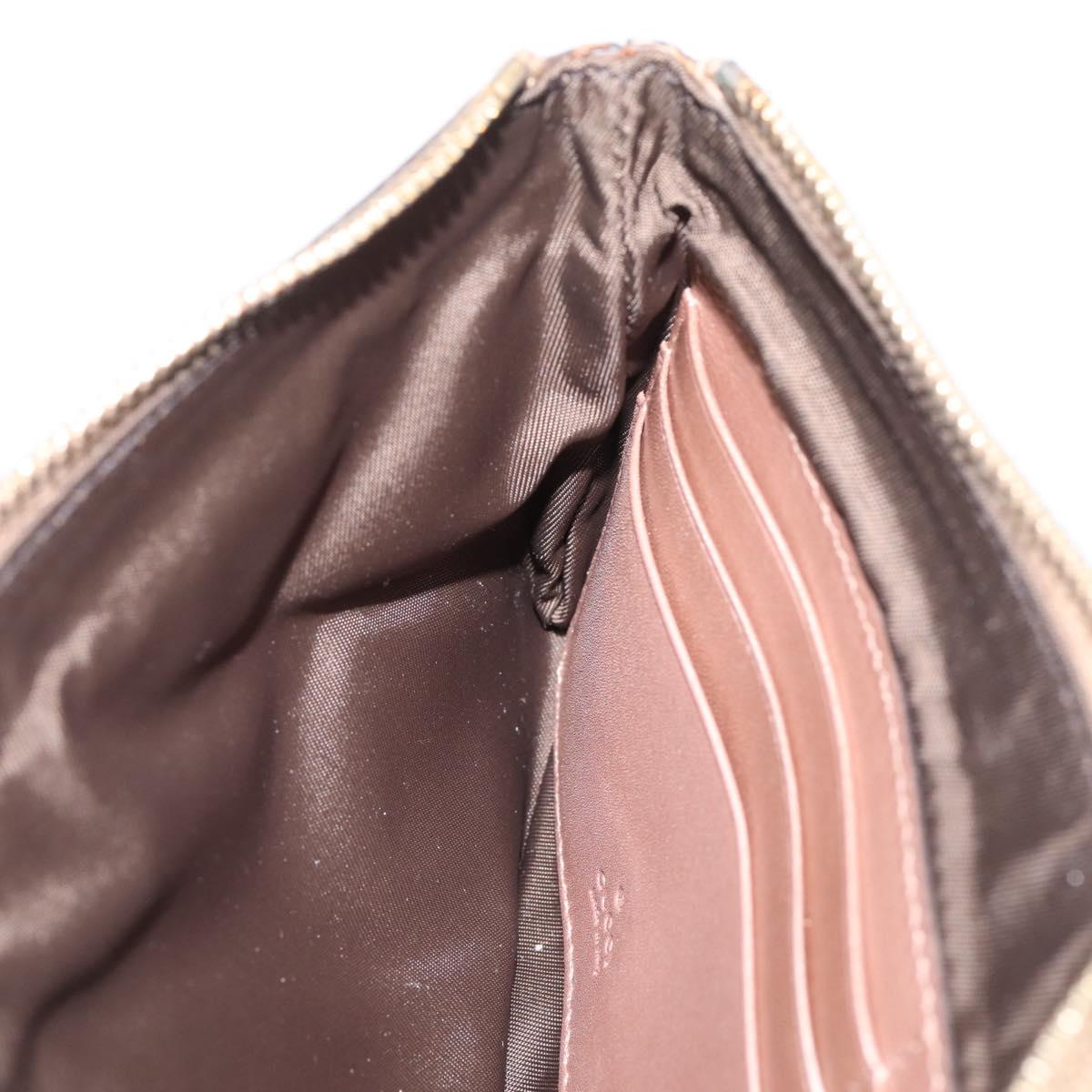 GUCCI GuccissimaGG Pouch Leather Pink Gold Tone 224073 Auth 203852A