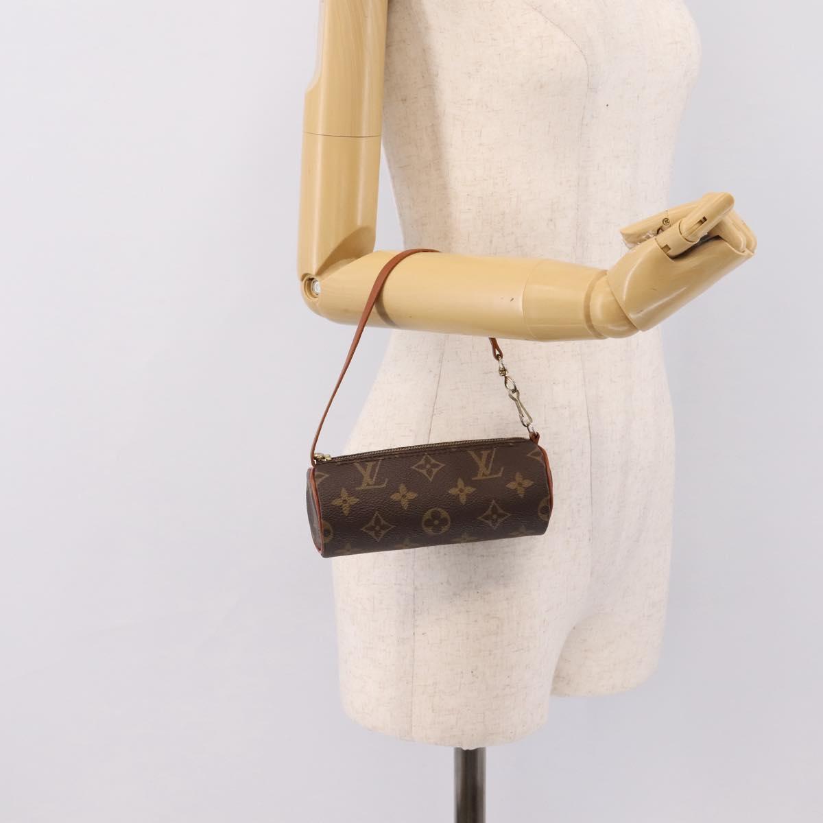 LOUIS VUITTON Monogram Papillon Pouch LV Auth 203854