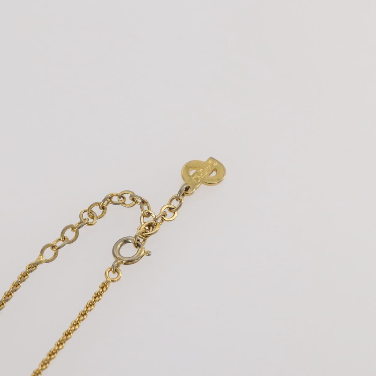 Christian Dior Necklace metal Gold Tone Auth 203858