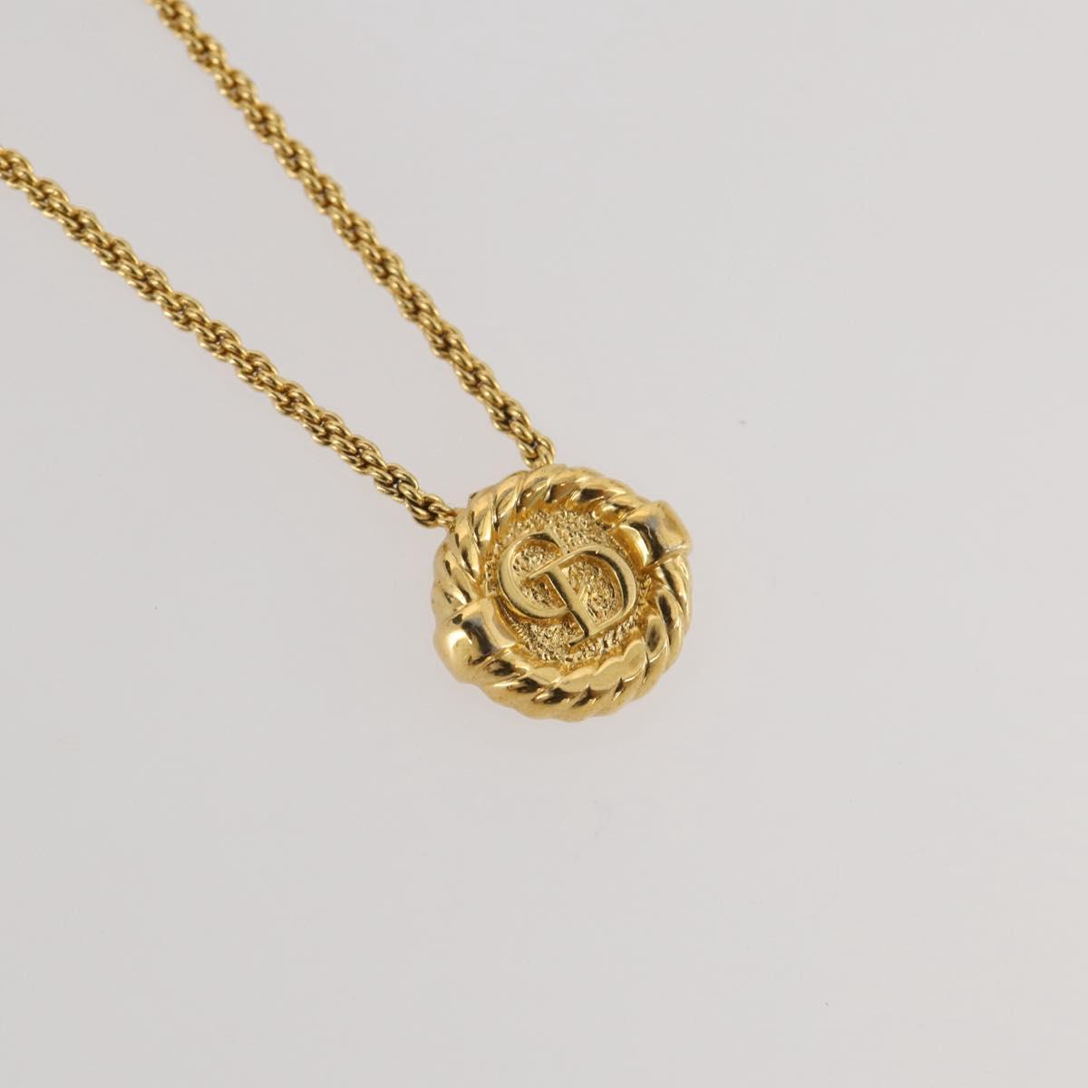 Christian Dior Necklace metal Gold Tone Auth 203858