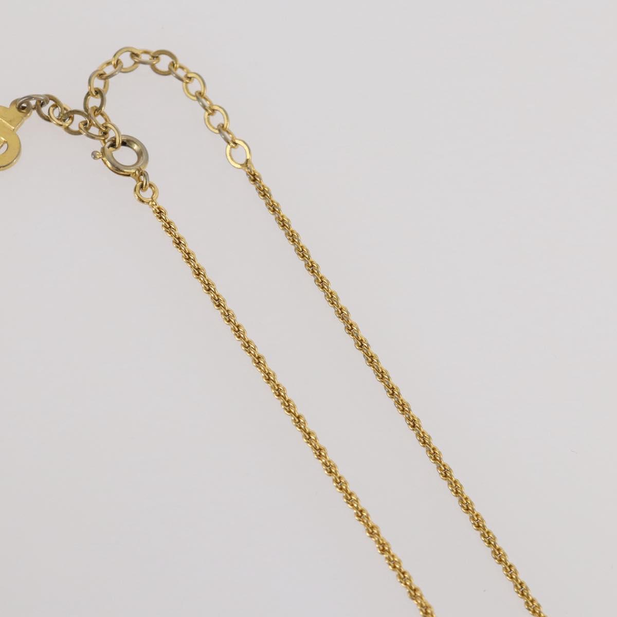 Christian Dior Necklace metal Gold Tone Auth 203858