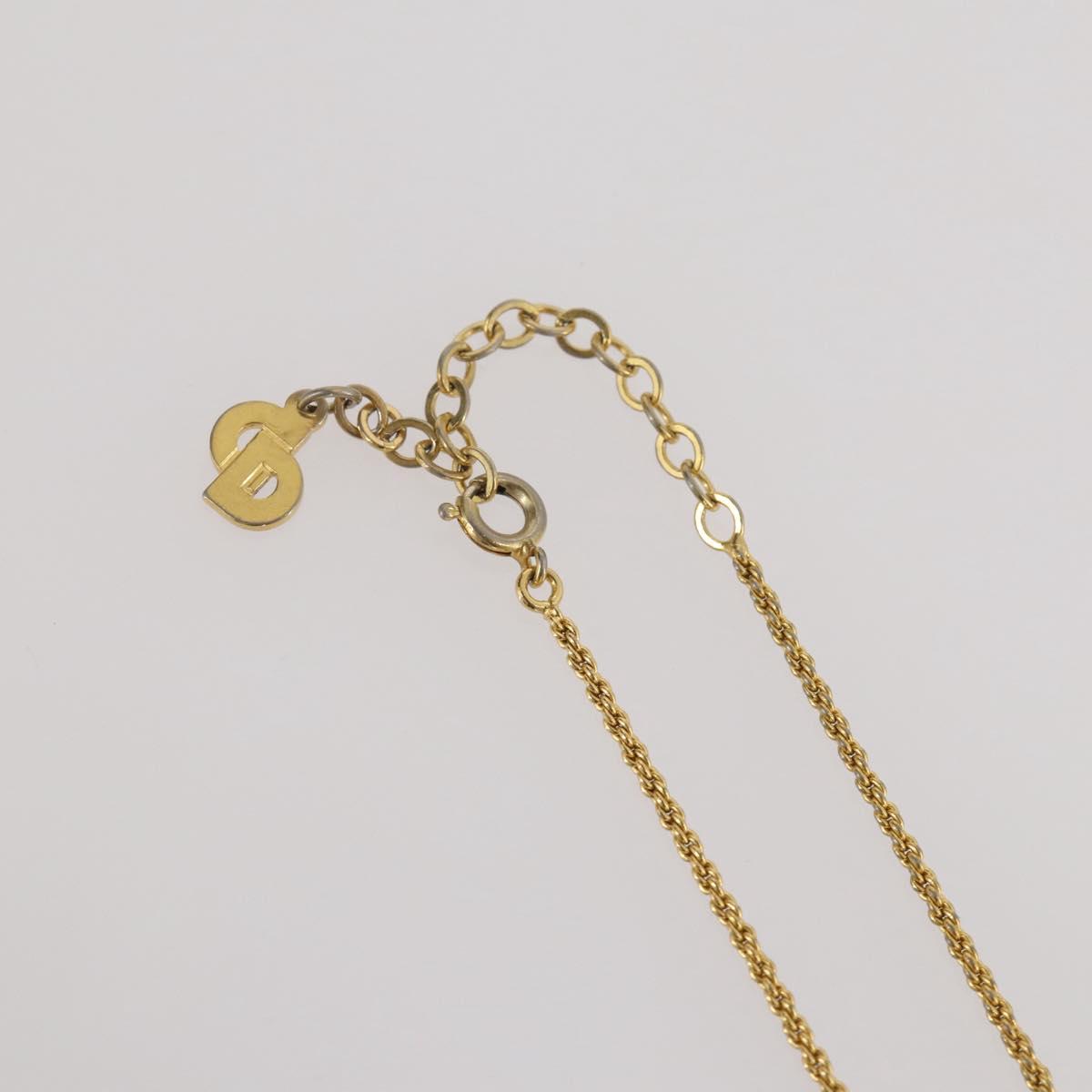 Christian Dior Necklace metal Gold Tone Auth 203858
