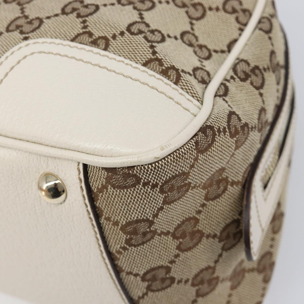 GUCCI GG Canvas Princi Hand Bag Leather Beige Gold 161720 Auth 203872SAV