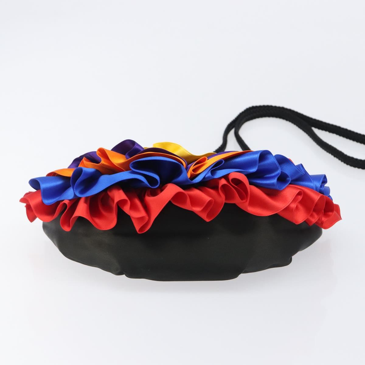 FENDI Shoulder Bag Satin Multicolor Auth 203876A