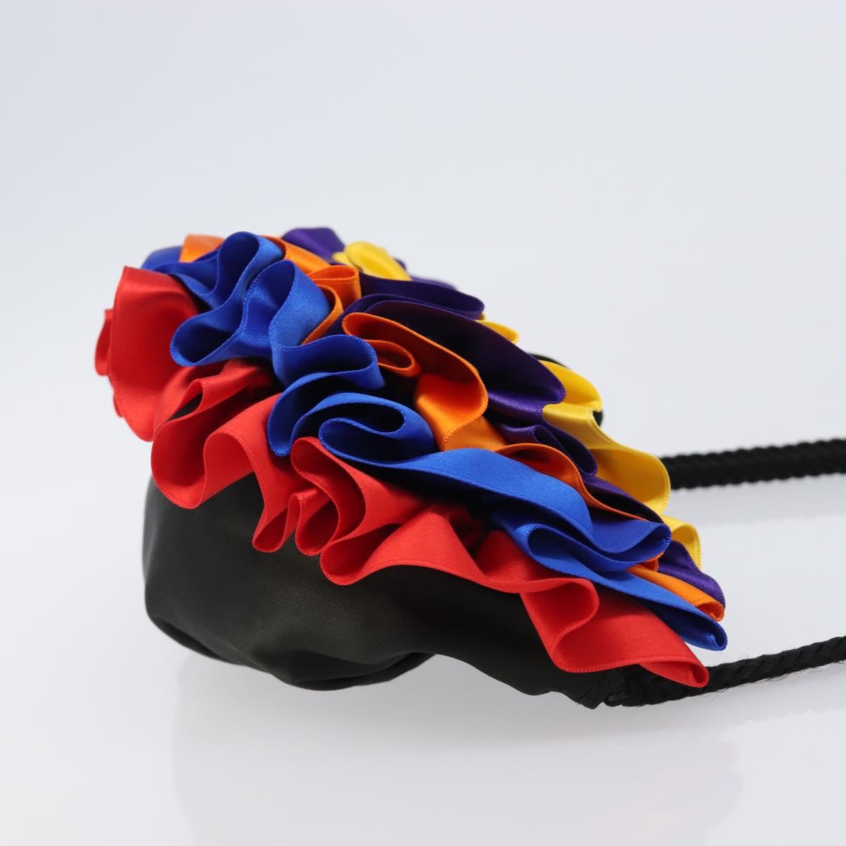 FENDI Shoulder Bag Satin Multicolor Auth 203876A