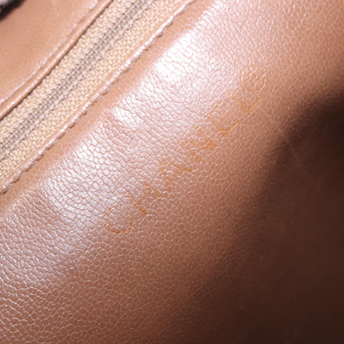 CHANEL Shoulder Bag Caviar Skin Brown Gold CC Auth 203890