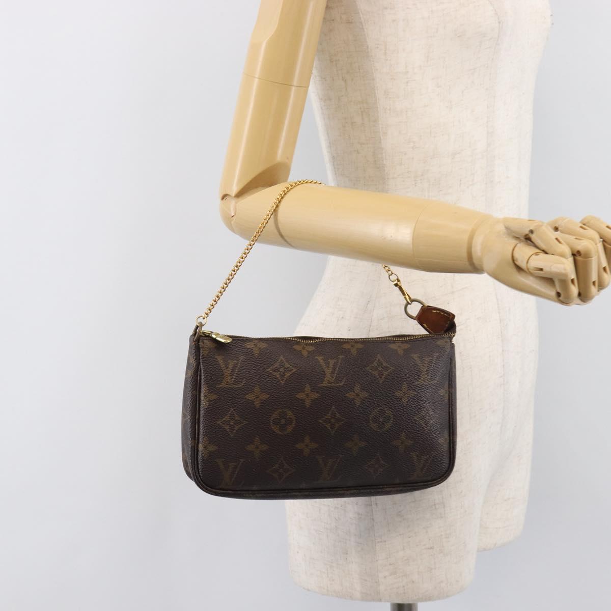 LOUIS VUITTON Monogram Pochette Accessoires Pouch M51980 LV Auth 203901