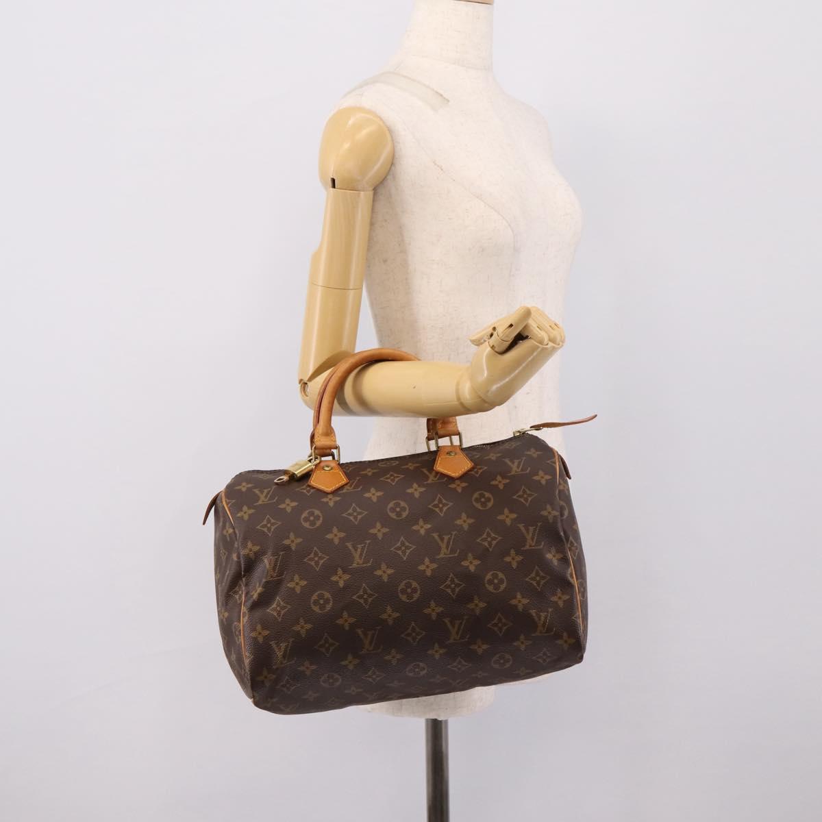 LOUIS VUITTON Monogram Speedy 30 Hand Bag M41526 LV Auth 203902A