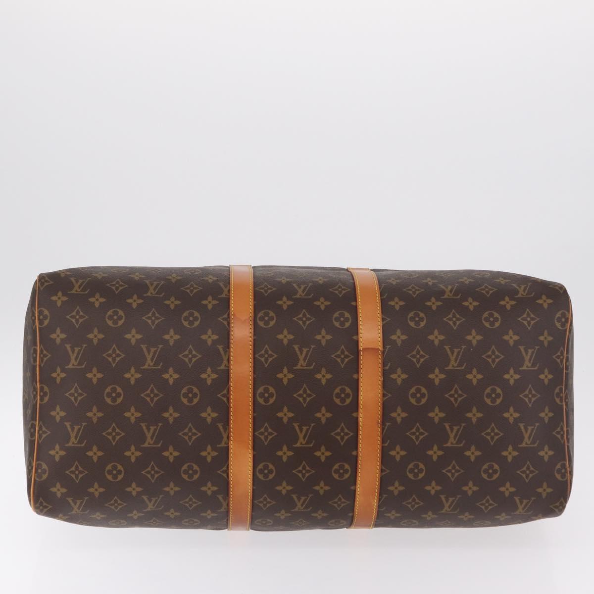 LOUIS VUITTON Monogram Keepall 55 Boston Bag M41424 LV Auth 203905V