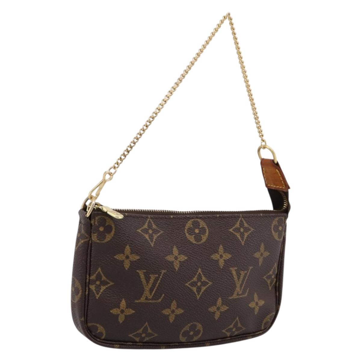 LOUIS VUITTON Monogram Mini Pochette Accessoires Pouch N41667 LV Auth 203908V