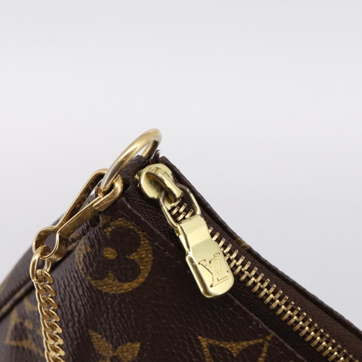 LOUIS VUITTON Monogram Mini Pochette Accessoires Pouch N41667 LV Auth 203908V