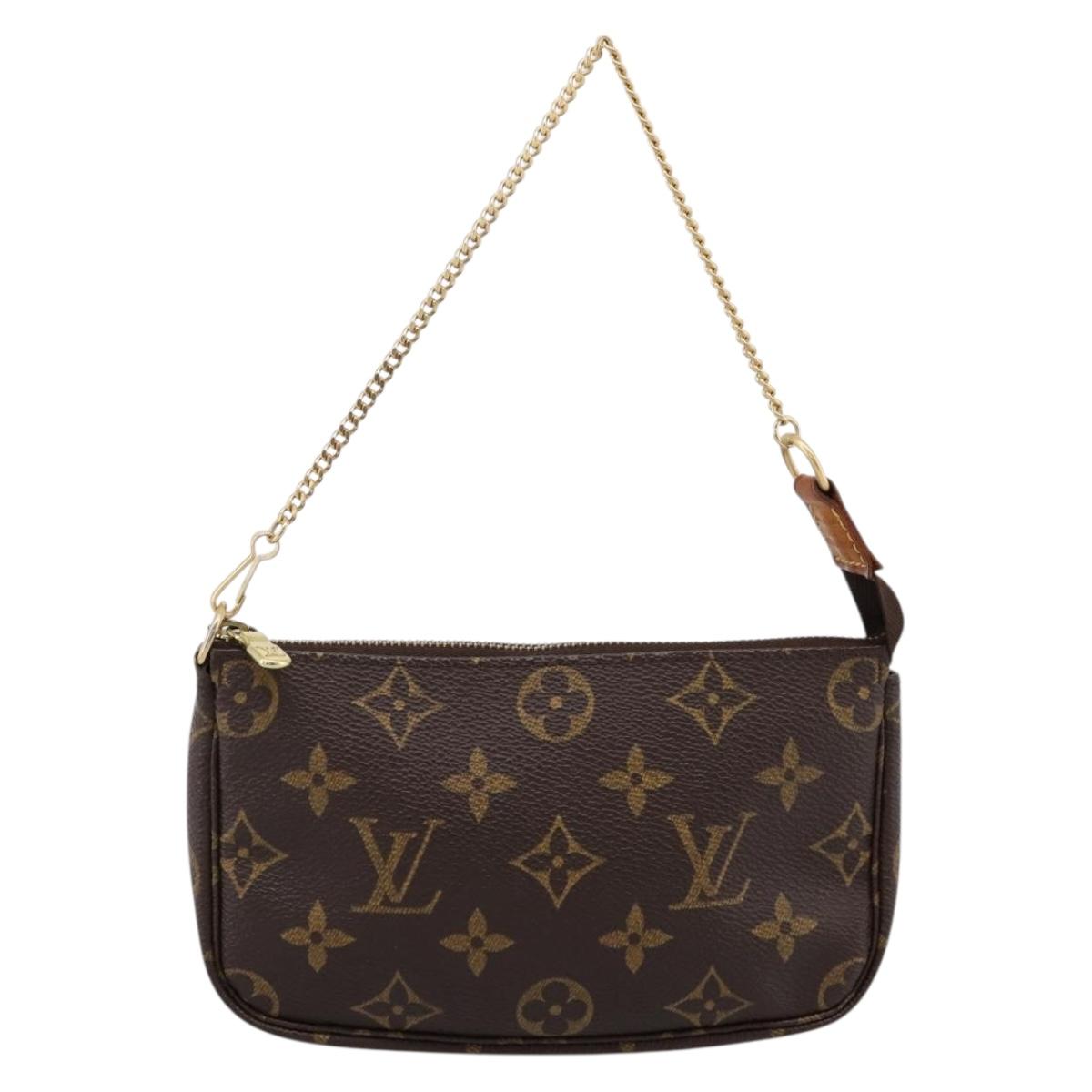 LOUIS VUITTON Monogram Mini Pochette Accessoires Pouch N41667 LV Auth 203908V