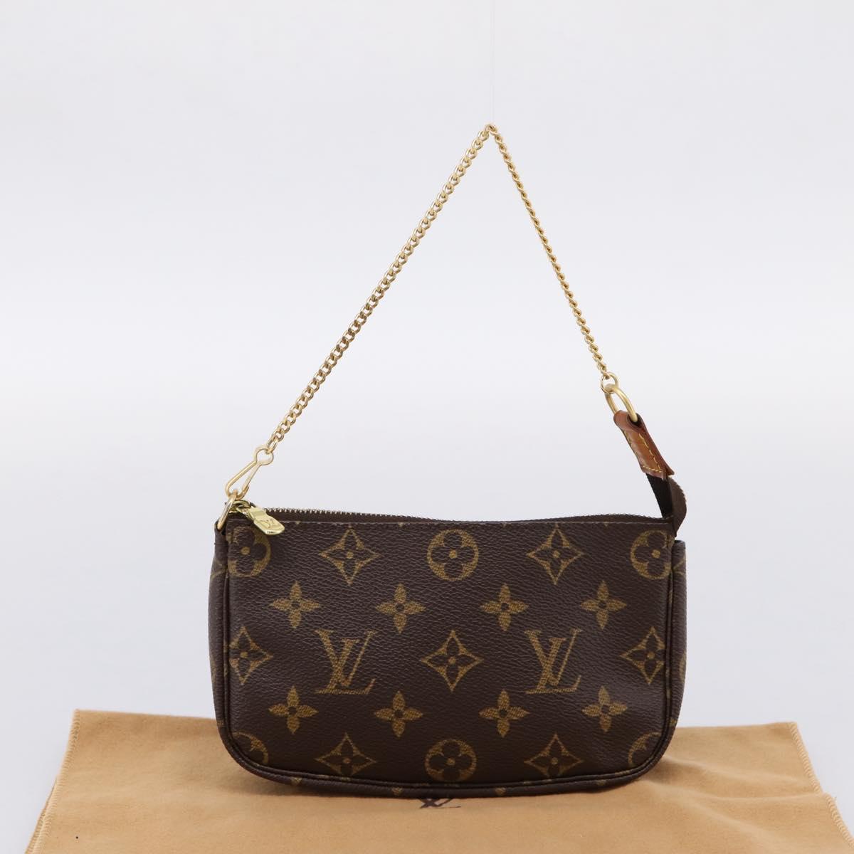 LOUIS VUITTON Monogram Mini Pochette Accessoires Pouch N41667 LV Auth 203908V