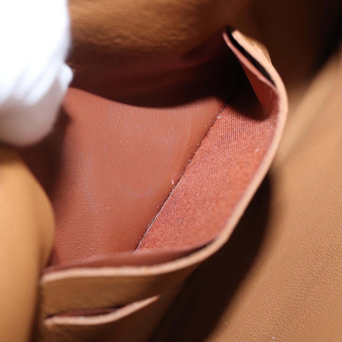 LOUIS VUITTON Mahina Selene PM Pouch Leather Caramel LV Auth 203909V
