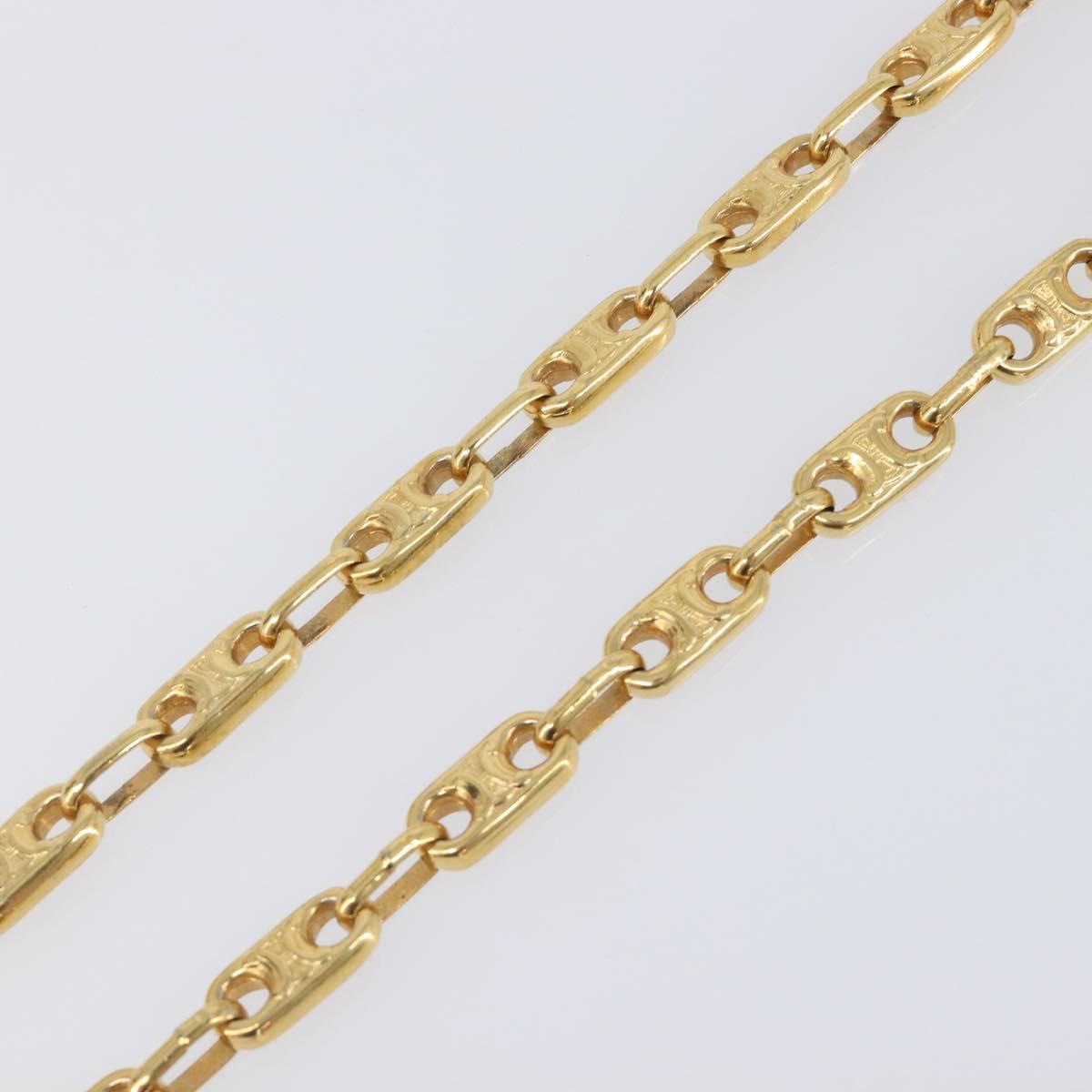 CELINE Chain Necklace metal Gold Auth 203911M