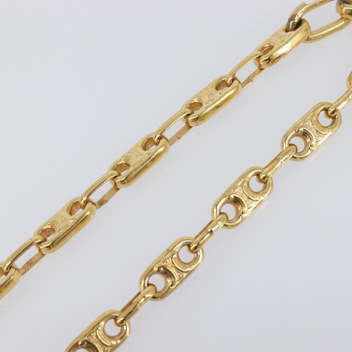 CELINE Chain Necklace metal Gold Auth 203911M