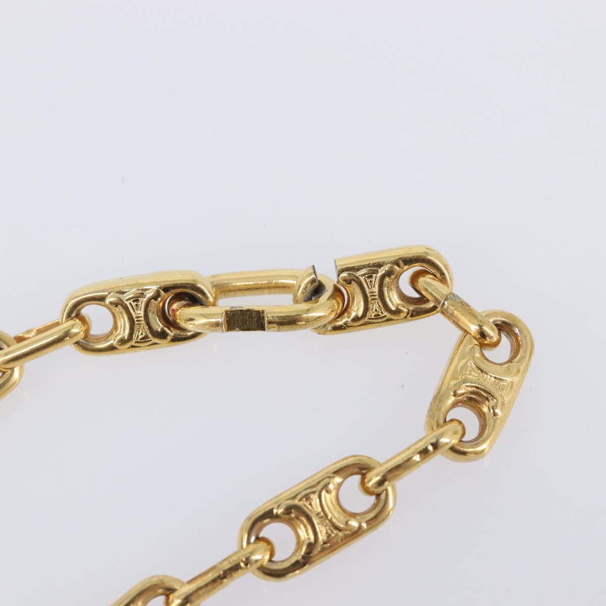 CELINE Chain Necklace metal Gold Auth 203911M