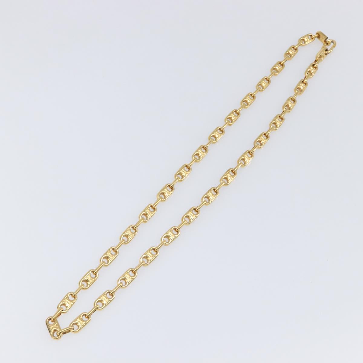CELINE Chain Necklace metal Gold Auth 203911M