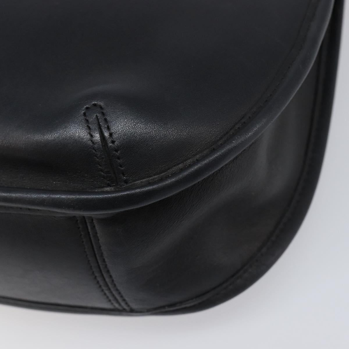 Coach Ergo Shoulder Bag Leather Black Gold Auth 203917A