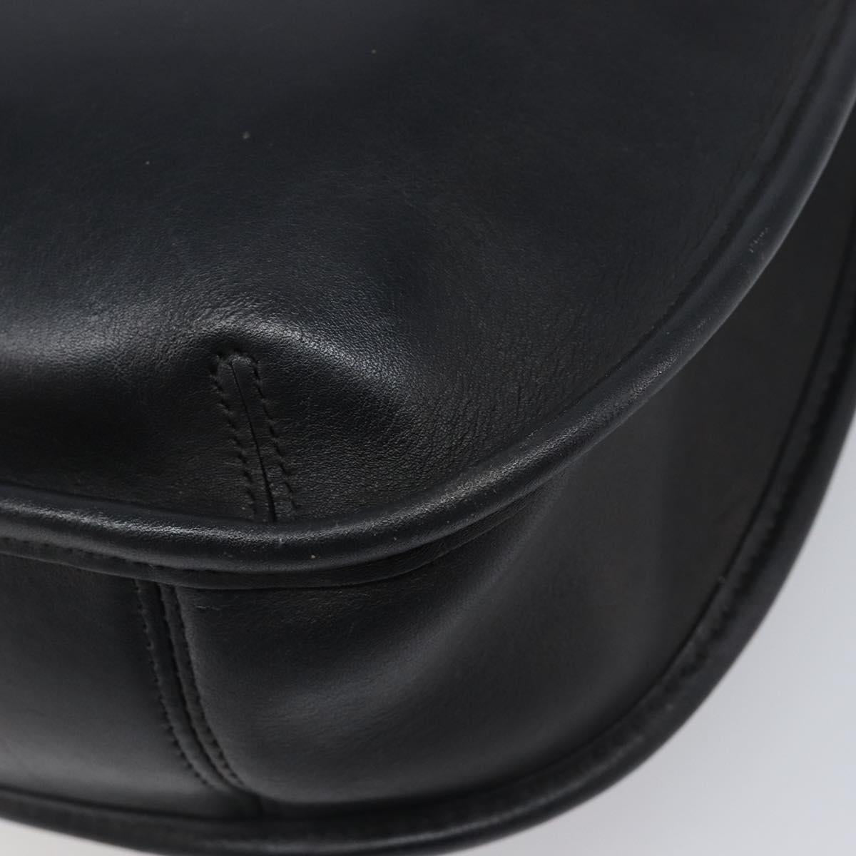 Coach Ergo Shoulder Bag Leather Black Gold Auth 203917A