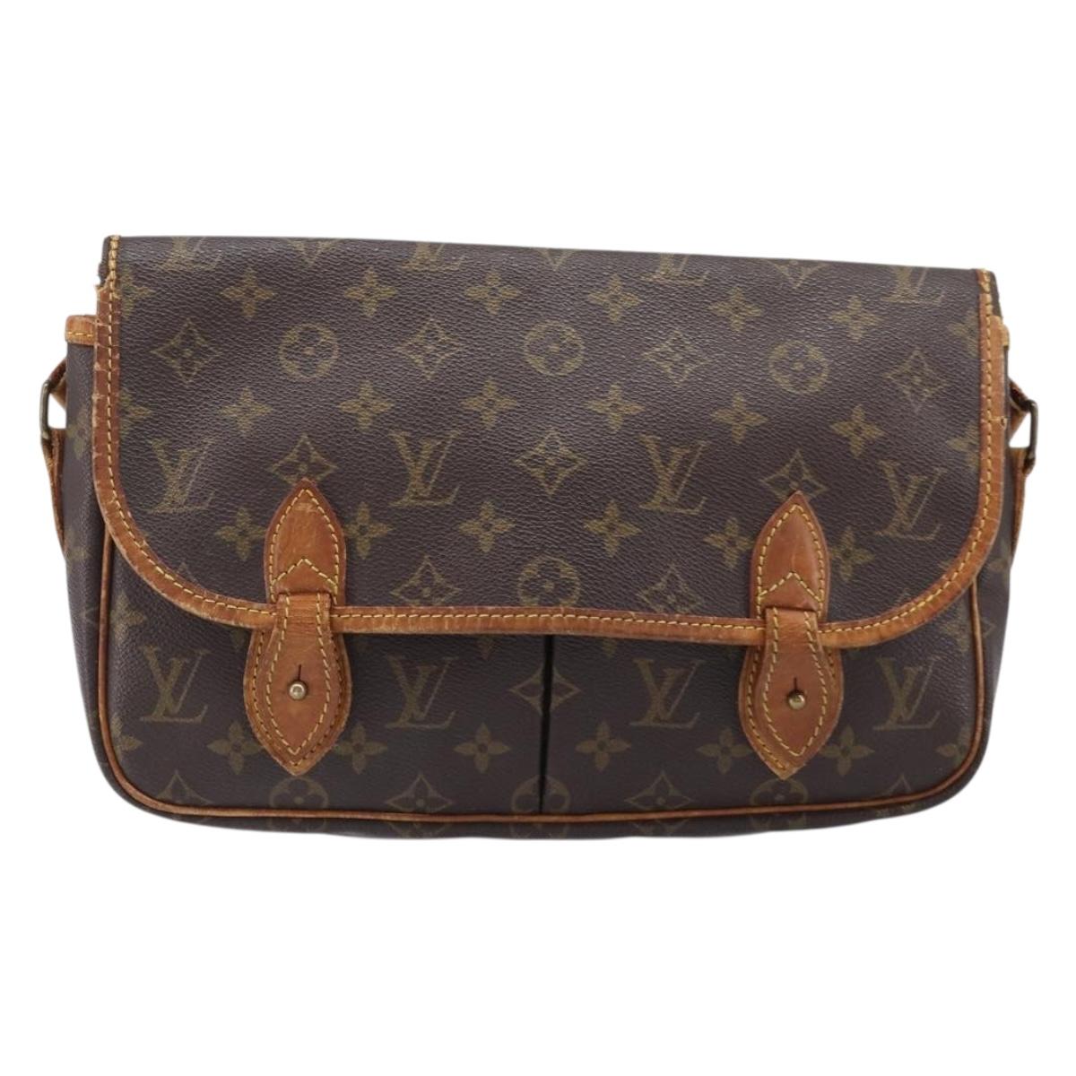 LOUIS VUITTON Monogram Gibeciere MM Shoulder Bag M42247 LV Auth 203922