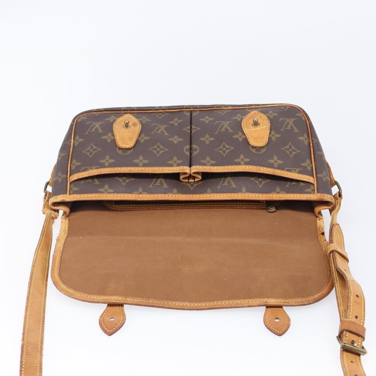 LOUIS VUITTON Monogram Gibeciere MM Shoulder Bag M42247 LV Auth 203922