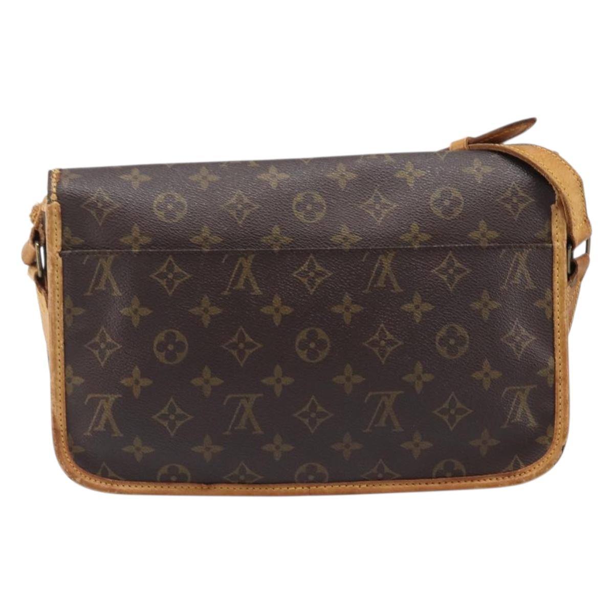 LOUIS VUITTON Monogram Gibeciere MM Shoulder Bag M42247 LV Auth 203922