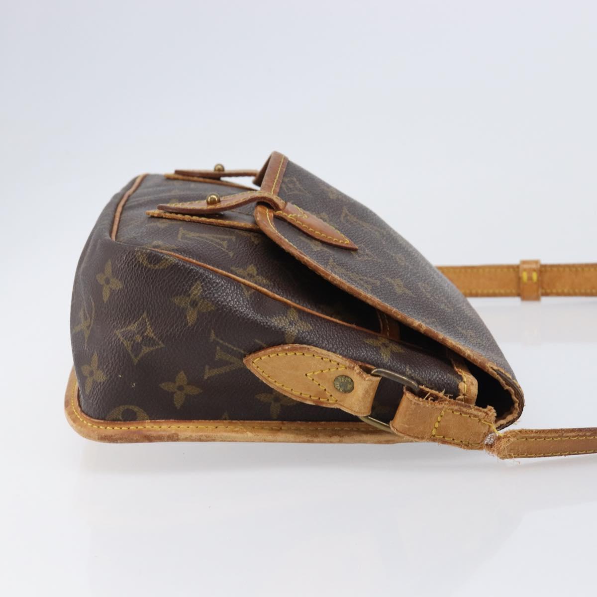 LOUIS VUITTON Monogram Gibeciere MM Shoulder Bag M42247 LV Auth 203922