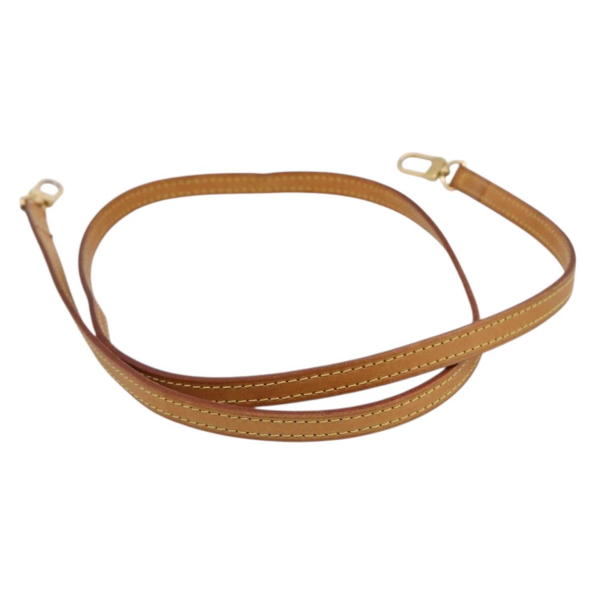 LOUIS VUITTON Nume leather Shoulder Strap Leather 50.4"" Beige LV Auth 204021V