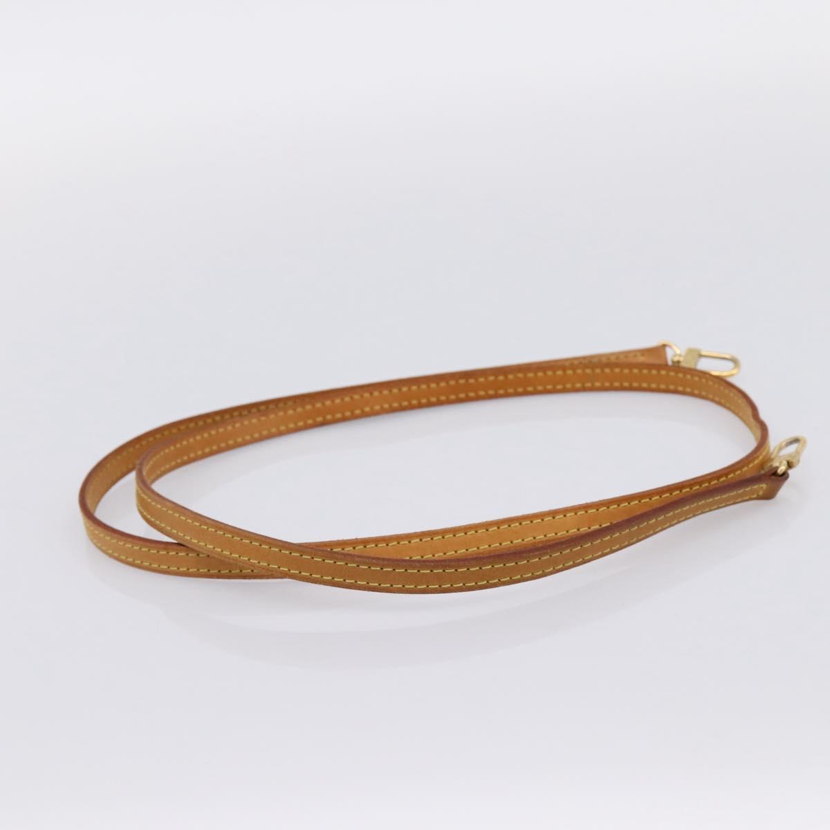 LOUIS VUITTON Nume leather Shoulder Strap Leather 50.4"" Beige LV Auth 204021V