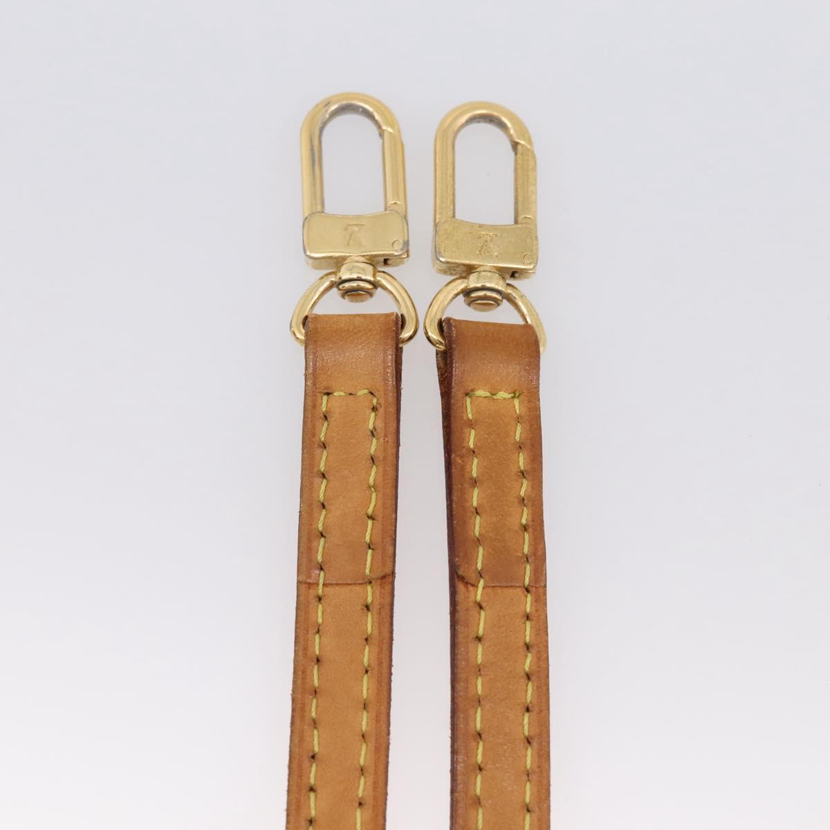 LOUIS VUITTON Nume leather Shoulder Strap Leather 50.4"" Beige LV Auth 204021V