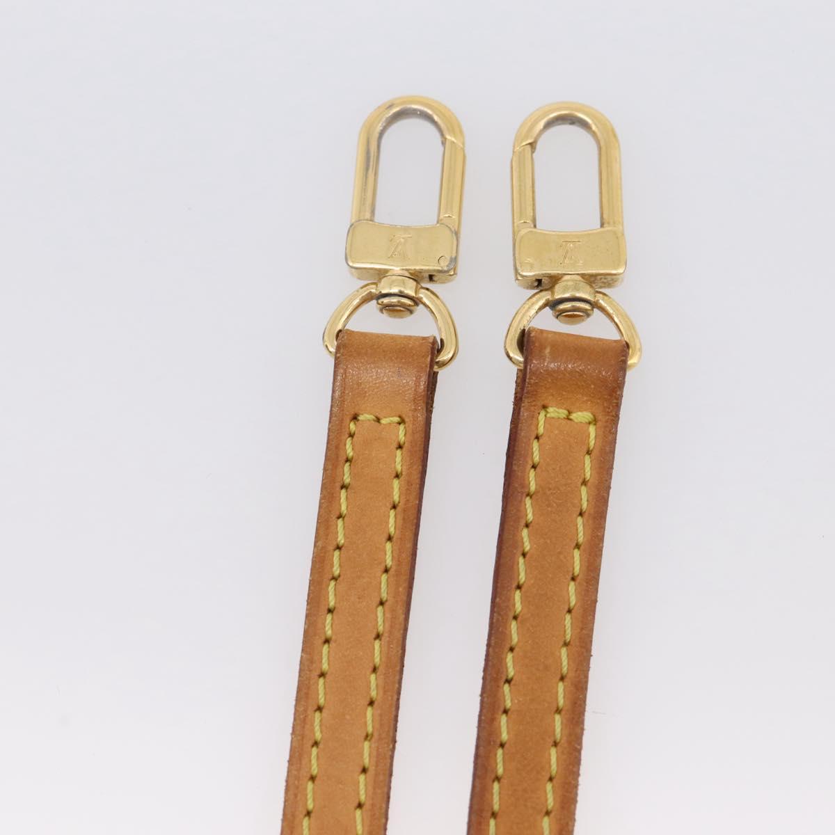 LOUIS VUITTON Nume leather Shoulder Strap Leather 50.4"" Beige LV Auth 204021V