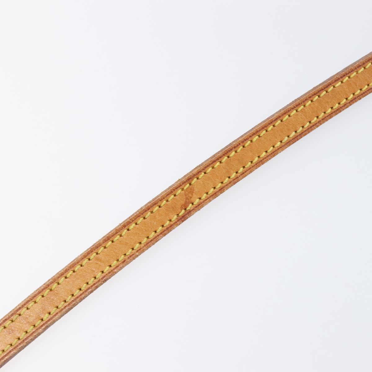 LOUIS VUITTON Nume leather Shoulder Strap Leather 48"" Beige LV Auth 204022V